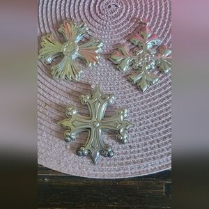 Reed & Barton Sterling Christmas Cross Ornaments
